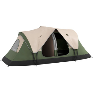 Outsunny Camping Tent with 2 Bedroom and Waterproof Rainfly by Outsunny