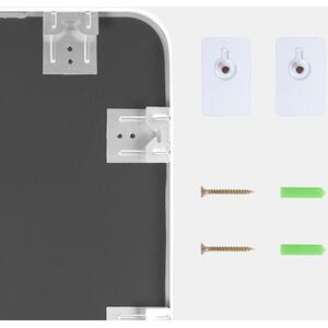 Metal Bathroom Wall Mirror - White by OHS