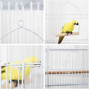 PawHut large Bird Cage With Stand - White by PawHut