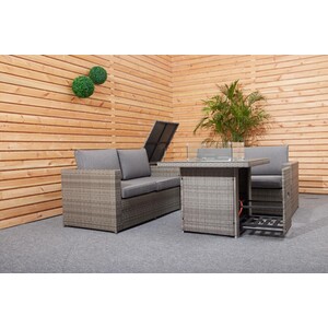 New Hampshire Conversation Firepit Set - Grey by Malay