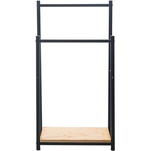 Bamboo Double Towel Rail - Black