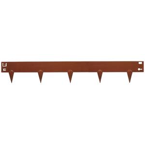 5pc Steel Lawn Edging Set - 5m x 8cm - Brown by Harbour Housewares