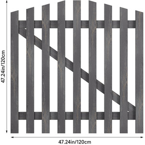 Solid Wood Garden Gate with Z-Shaped Structure by Livingandhome