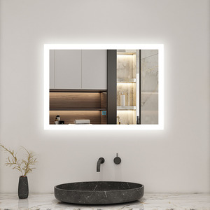 LED Bathroom Mirror with socket, Anti-fog by AicaBathroom