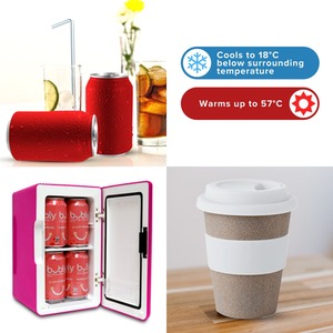 Koolatron Mini Fridge 6L CoolerWarmer - Pink by Koolatron