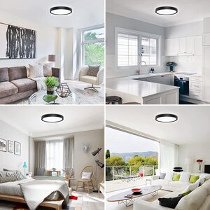 Waterproof Bathroom Ceiling Light - Black Rim by Bright Idea