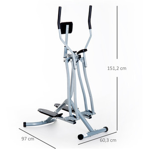 HOMCOM Air Walker Glider Cross Trainer - Silver, black by HOMCOM