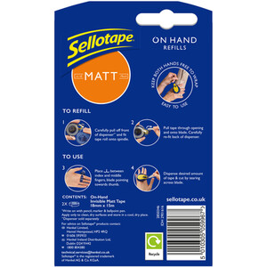 Pack of Two Refills Sellotape On Hand Matt by Sellotape