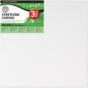 Daler Simply Canvas 3 pack Various Sizes - White / 40x40cm by DALER ROWNEY