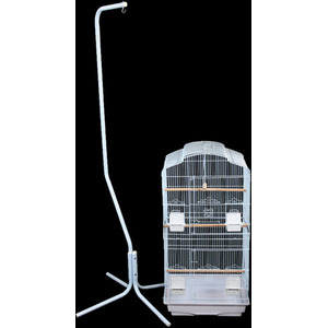 Metal Bird Cage with Stand - White by Actiaspet
