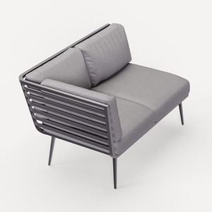 Mayfair Corner Lounging Set with Fire Pit Grey - Grey by Royalcraft