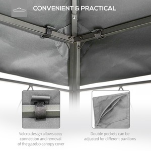 Outsunny Patio Gazebo Tent Cover Replacement by Outsunny