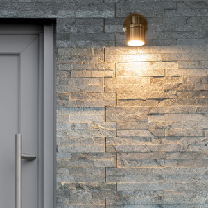 Benton IP44 Bathroom Single Spotlight Adjustable Wall Light - Antique Brass by ValueLights