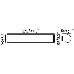 Danubio Bathroom LED Wall Lamp - Chrome / 20W