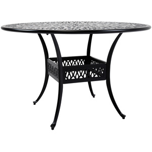 Premium Furniture Cast Aluminium 4 Seater Outdoor Dining Set - Black by Charles Bentley