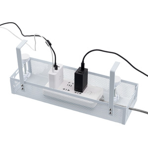 Under Desk Clamp-On Cable Management Tray - White by Livingandhome