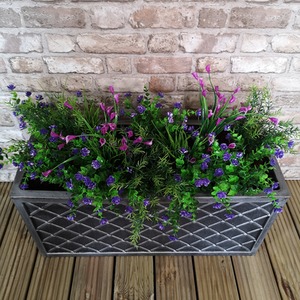 Lazio Trough Pewter Garden Planter - Pewter by Samuel Alexander