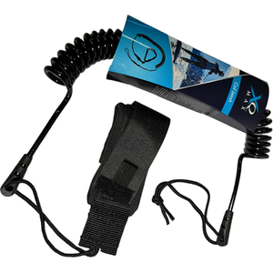 Coil Leash for Stand Up Paddle Boards - Black by Samuel Alexander