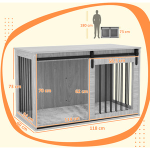 PawHut Dog Crate Furniture with Removable Cushion by PawHut