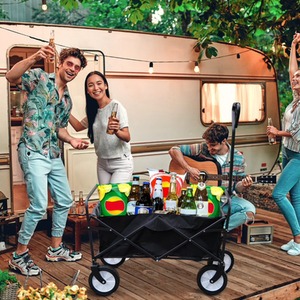 Foldable Garden Trolley - Black by Alivio