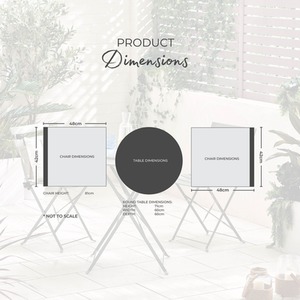 Cabo Outdoor Garden Patio 2 Seat Bistro Set - Pink by FurnitureboxUK