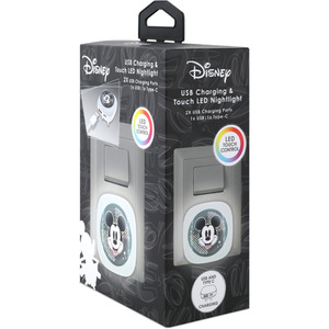 Mickey USB Charging and Touch LED Nightlight - Red by Disney