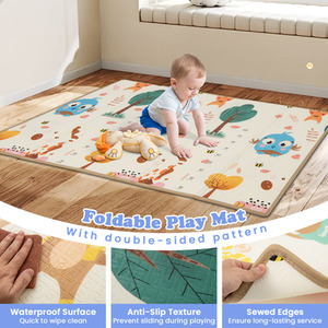 Extra Large Baby Playard Baby Playpen - Light Grey by Costway