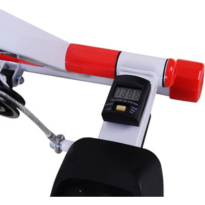 HOMCOM Home Stepper with Handle Hand Grip - White by HOMCOM