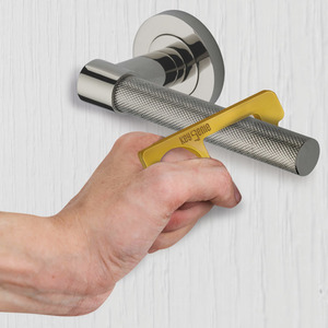 Key Genie Gold Two Pack No Contact Hook Hygiene Keychain - gold by CHP