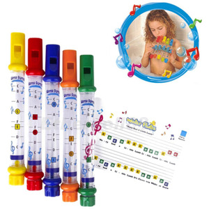 5Pcs Bath Flutes Toy Set - Blue, Red, Green, Orange, Yellow