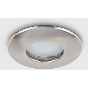 4 Pack Fire Rated Bathroom Satin Chrome Domed GU10 Ceiling Downlights - Silver by ValueLights