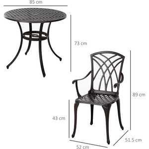 Outsunny 5 Piece Bistro Dining Set by Outsunny