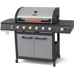 Texas Stardom 6 Burner BBQ - Grey and Black