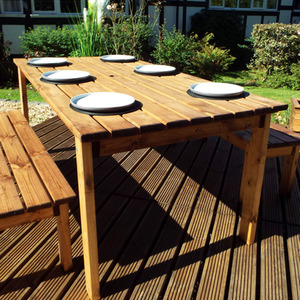Six Seater Form Bench Set - Redwood by Charles Taylor