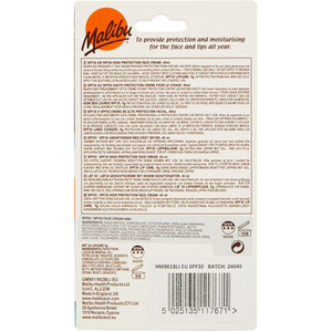 Malibu 30 SPF Face Cream and Lip Care by Malibu