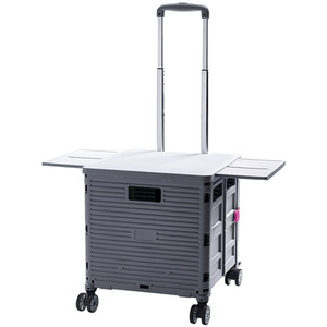 Folding Shopping Trolley with Magnetic Lid and Tiltable Handle by lifeideas