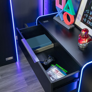 X Rocker Electra Chest of 3 Drawer Chest with App Controlled LED - BLACK by X Rocker