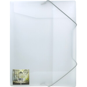 Recycled PP Elasticated Folder - White
