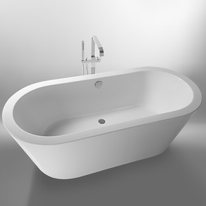 Acquaviva Cool Free Standing Bathtub - White by Acquaviva