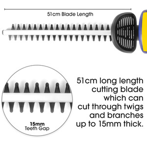 Lightweight Handheld Electric Cordless Hedge Trimmer 20V - Blue by Skotek