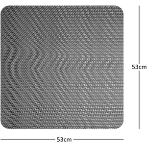 Reversible Square Dual-Colour PVC Shower Mat - Grey / Brown / 53cm x 53cm by Nicoman