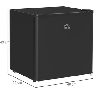 HOMCOM 46 Litre Table Top Fridge Mini Fridge with Chiller Box - Black / ABS Copper Steel PS by HOMCOM