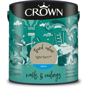 Crown Matt Emulsion - Light Fern / 2.5l by Crown Paints