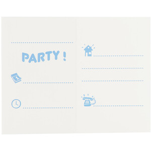 Stitch Invitations and Envelopes - Blue