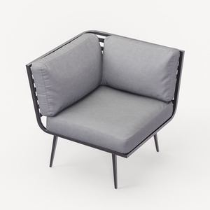 Mayfair Corner Lounging Set with Fire Pit Grey - Grey by Royalcraft