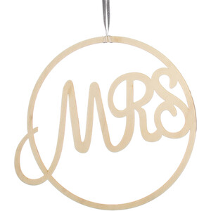 Wooden Mr and Mrs Ring Hangers - Wood