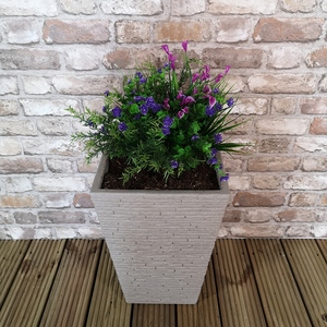 Tall Slate Effect Garden Planter - Stone by Samuel Alexander