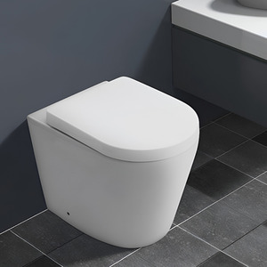 Wall Mounted Elongated Toilet - White / 37cm by Livingandhome
