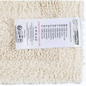Luxury Reversible Cotton Shower Mat - Cream by Homescapes