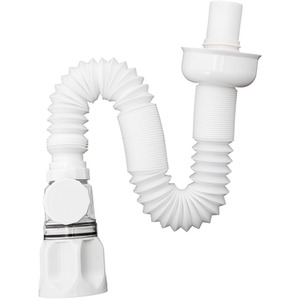 Rectangular Ceramic Countertop Basin with Central Drain Set - White by Livingandhome